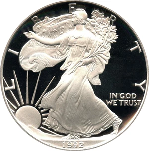 image for: 1992-S Silver Eagle $1 PCGS Proof 69 DCAM - No Reserve!