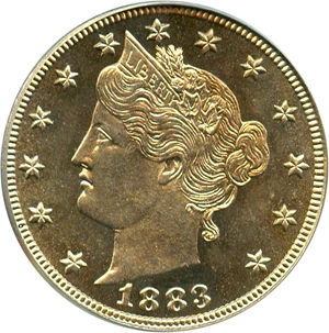 image for: 1883 5c PCGS Proof 67 (With Cents)