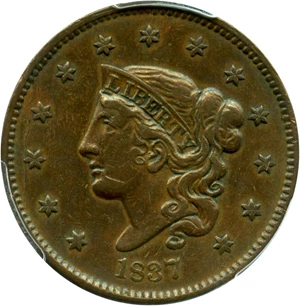 image for: 1837 1c PCGS XF40 (Medium Letters) - No Reserve!