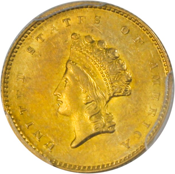 image for: 1855-O G$1 PCGS AU58 (Type 2)