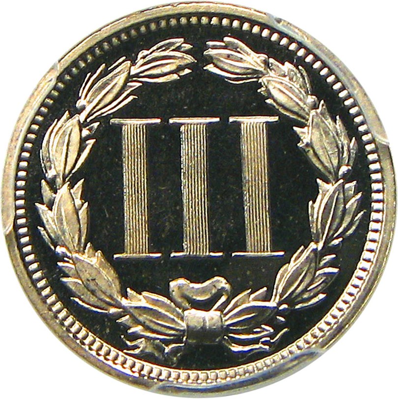 image for: 1869 3cN PCGS Proof 66 DCAM