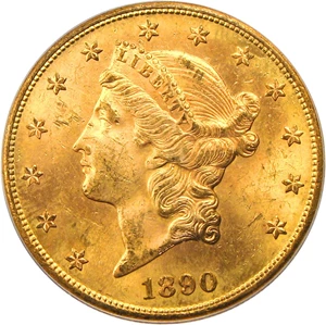 image for: 1890-S $20 PCGS MS63