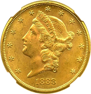image for: 1888-S $20 NGC MS63