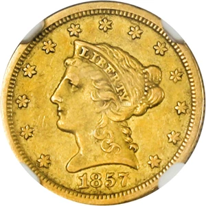 image for: 1857-O $2 1/2 NGC XF45