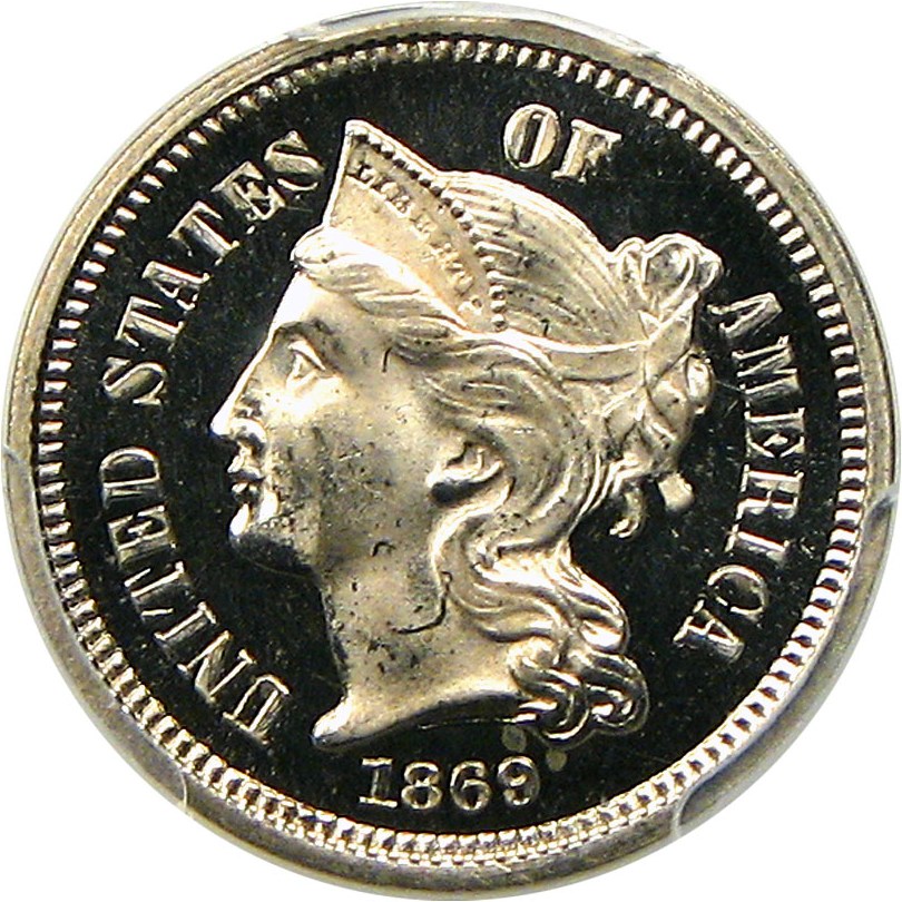 image for: 1869 3cN PCGS Proof 66 DCAM