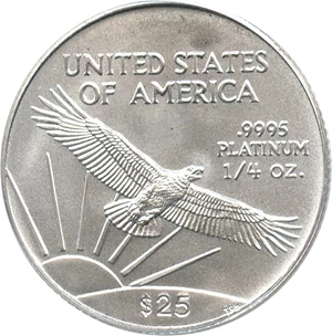 image for: 2004 Platinum Eagle $25 PCGS MS69 - No Reserve!