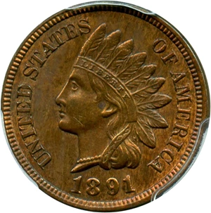 image for: 1891 1c PCGS MS64 RB