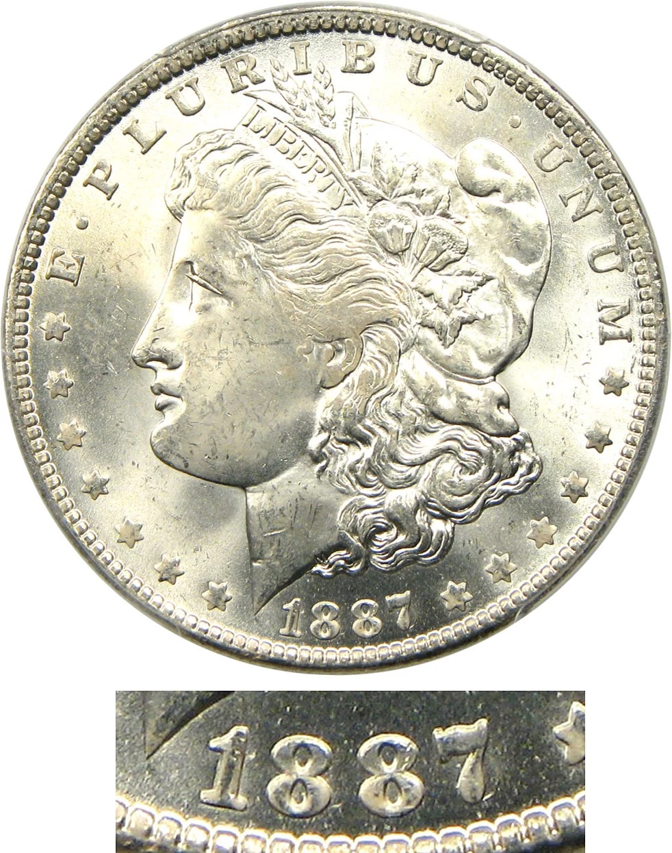 1887/6-O - $1 Morgan Silver Dollar - Overdate - Free Shipping USA - The  Happy Coin