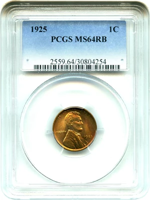 image for: 1925 1c PCGS MS64 RB