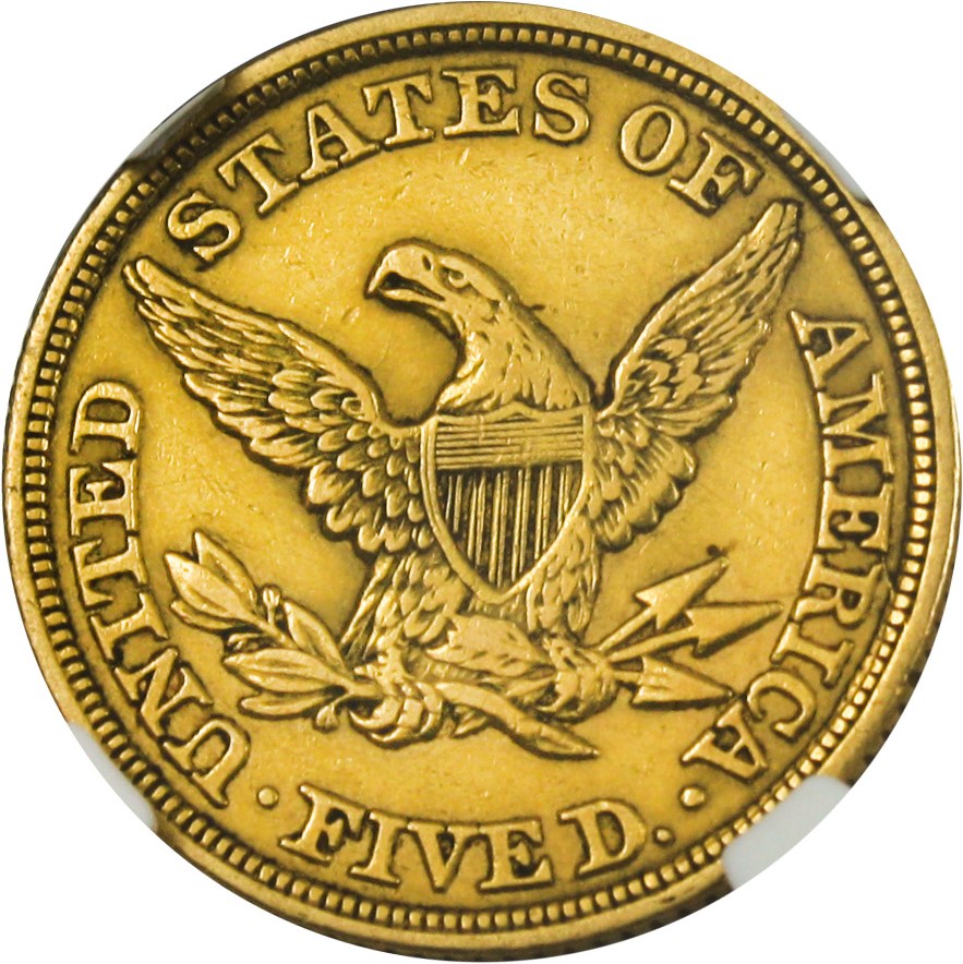 image for: 1847/7 $5 NGC AU50 - No Reserve!