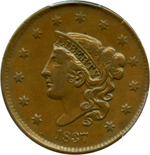 image for: 1837 1c PCGS/CAC XF40 (Medium Letters) - No Reserve!