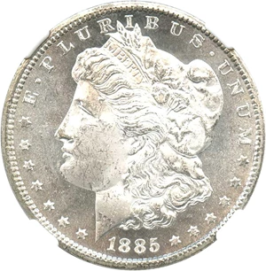 image for: 1885-CC $1 NGC MS62 PL