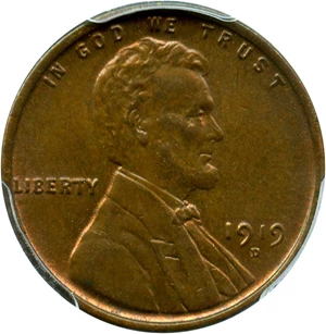 image for: 1919-D 1c PCGS MS63 BN
