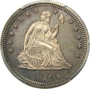 image for: 1862 25c PCGS/CAC Proof 63