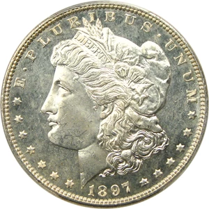 image for: 1897 $1 PCGS MS66 PL