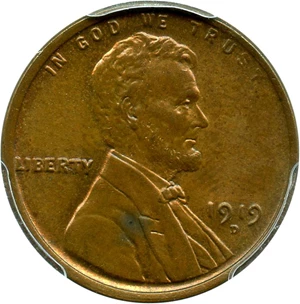 image for: 1919-D 1c PCGS MS64 BN