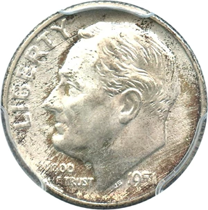 image for: 1951-S 10c PCGS MS67 FB