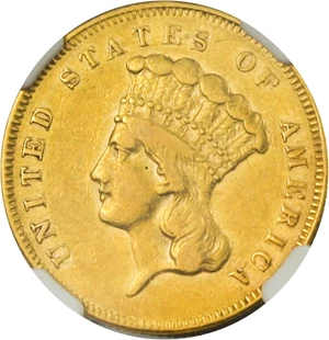 image for: 1857 $3 NGC/CAC XF45