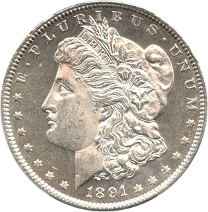 image for: 1891 $1 PCGS MS64 PL