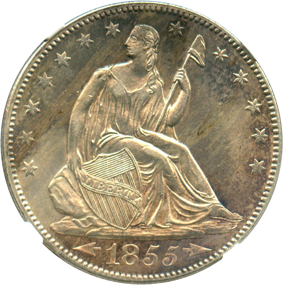 image for: 1855 50c NGC MS62 (Arrows) - No Reserve!