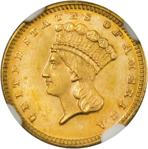 image for: 1887 G$1 NGC MS64