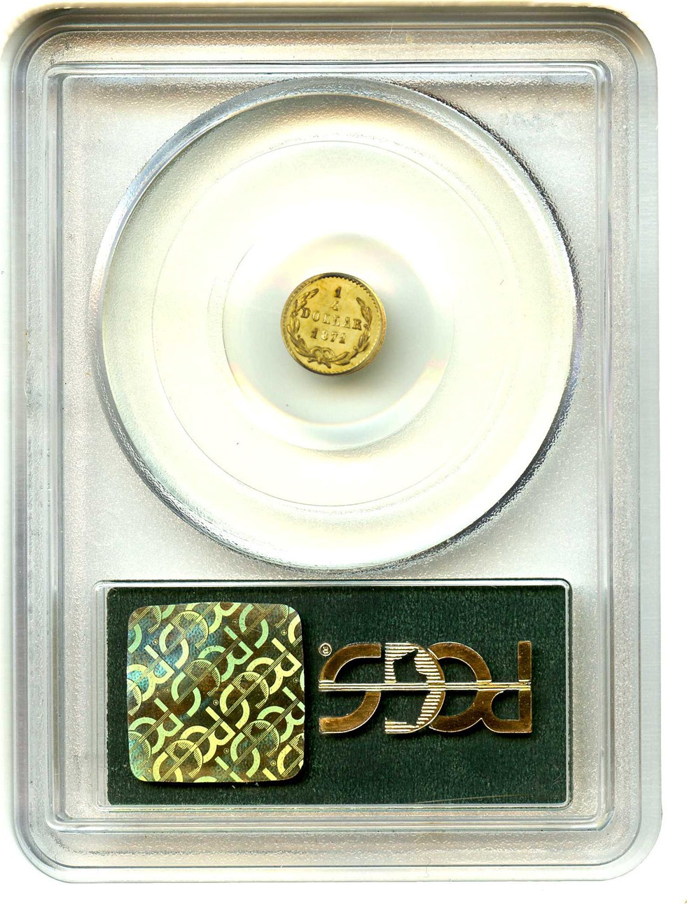 image for: California Fractional Gold: 1871 25c PCGS MS61 (BG-809)