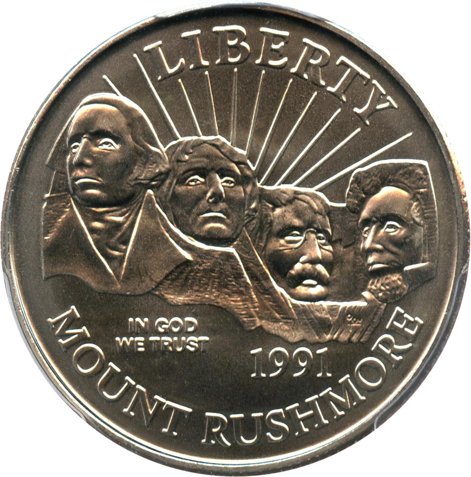 image for: 1991-D Mt. Rushmore 50c PCGS MS69 - No Reserve!