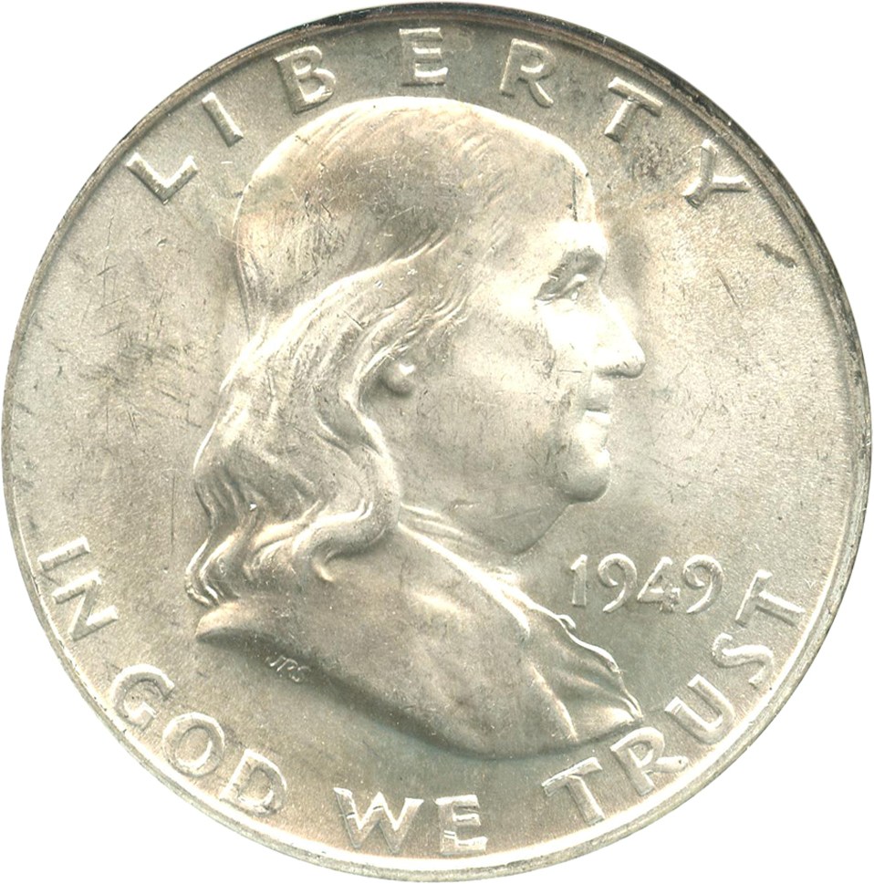 image for: 1949-D 50c ANACS MS64