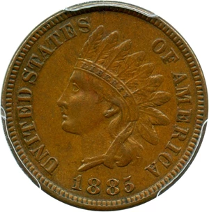 image for: 1885 1c PCGS MS62 BN