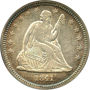 image for: 1841-O 25c PCGS AU50