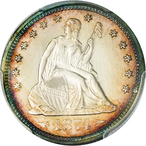 image for: 1874 25c PCGS Proof 63 (Arrows)