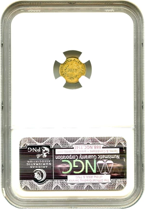 image for: California Fractional Gold: 1853 50c NGC MS64 (Round Liberty, BG-421)