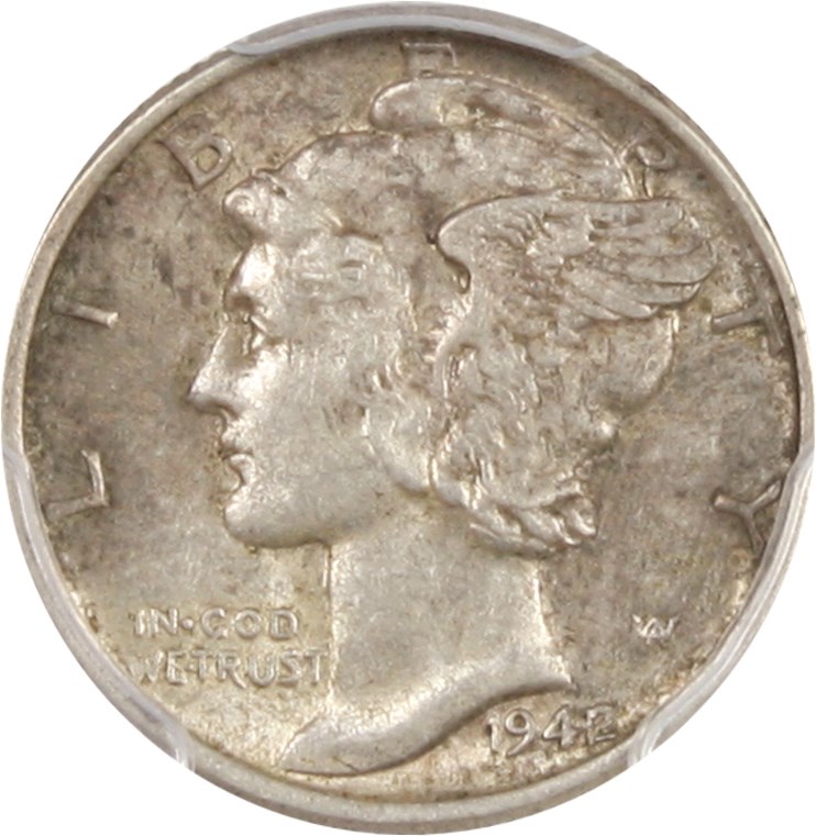 image for: 1942/1 10c PCGS/CAC AU55 FB