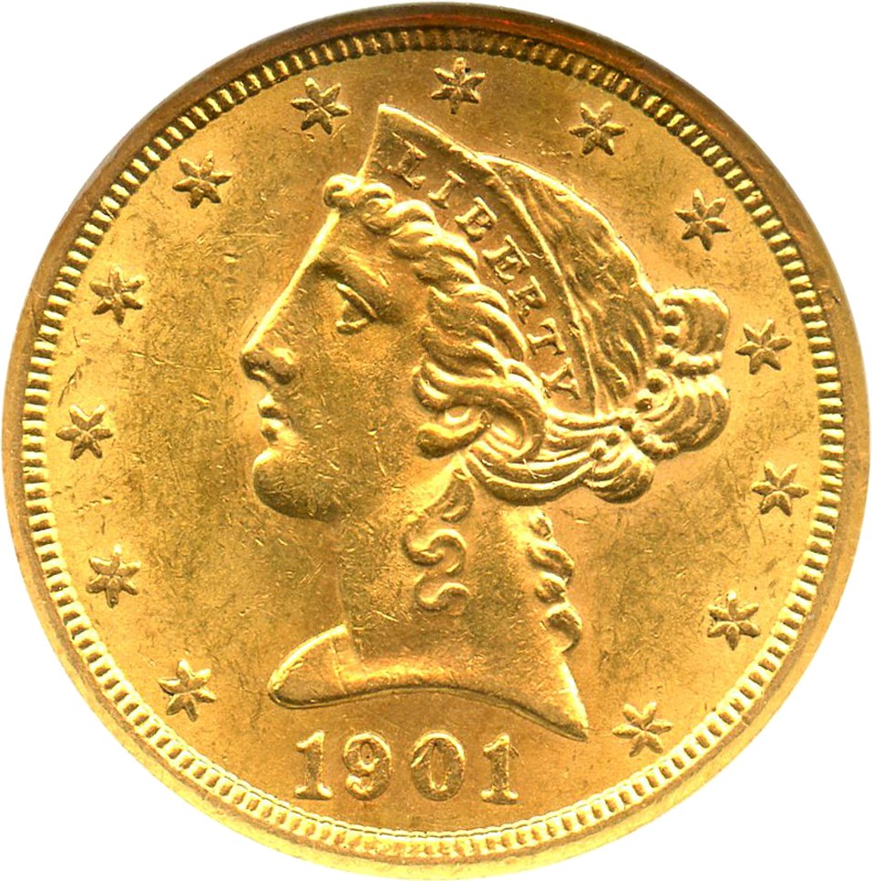 image for: 1901/0-S $5 NGC MS62 (FS-006)