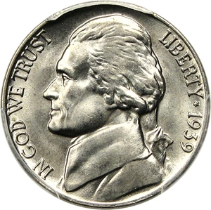 image for: 1939 5c PCGS MS65 (Quadruple Die Reverse, FS-802)