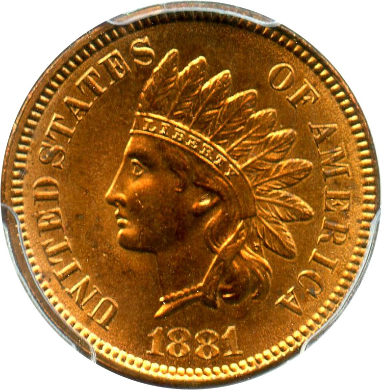 image for: 1881 1c PCGS MS64 RD