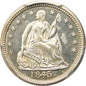 image for: 1845 H10c PCGS/CAC MS65