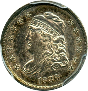 image for: 1836 H10c PCGS AU50 (Large 5C)