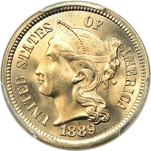 image for: 1889 3cN PCGS MS67