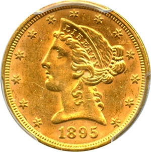 image for: 1895 $5 PCGS MS63 - No Reserve!