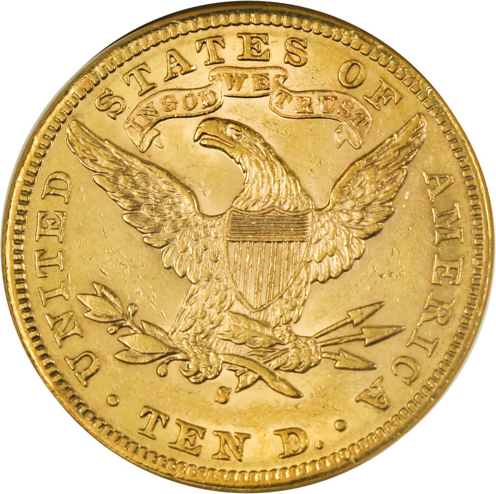 image for: 1895-S $10 NGC AU58 - No Reserve!