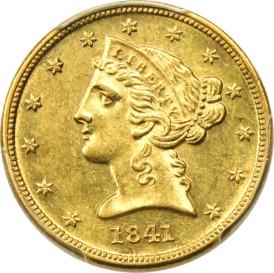 image for: 1841-D $5 PCGS AU58 (Small D)