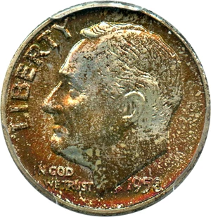 image for: 1958-D 10c PCGS MS66+