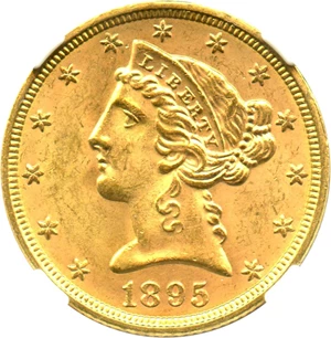 image for: 1895 $5 NGC MS64