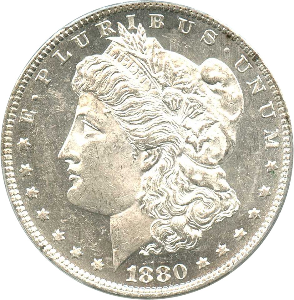 image for: 1880-O $1 PCGS/CAC MS62 PL (VAM-6, Die 1, 8/7, Ear)