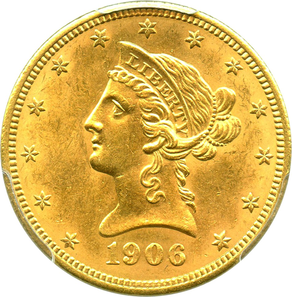 image for: 1906 $10 PCGS MS62