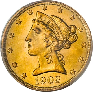 image for: 1902-S $5 PCGS MS65