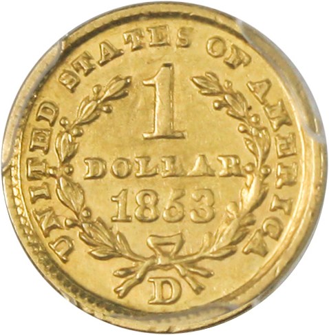 image for: 1853-D G$1 PCGS/CAC AU55