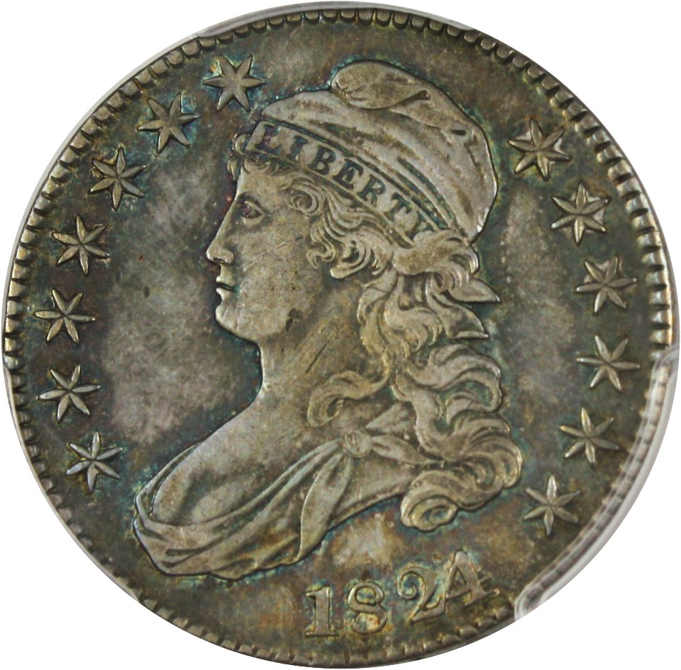 image for: 1824/1 50c PCGS/CAC AU50