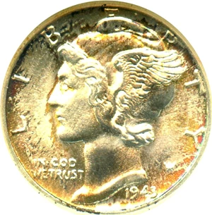 image for: 1943-D 10c NGC MS66
